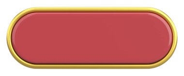 Lüks düğmesi. Boş tuş. 3B illüstrasyon.