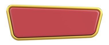 Lüks düğmesi. Boş tuş. 3B illüstrasyon.