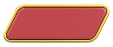 Lüks düğmesi. Boş tuş. 3B illüstrasyon.