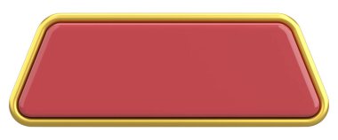 Lüks düğmesi. Boş tuş. 3B illüstrasyon.