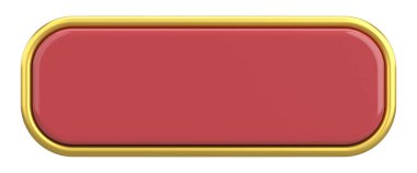 Lüks düğmesi. Boş tuş. 3B illüstrasyon.