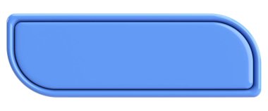 Üç boyutlu düğme. Boş tuş. 3B illüstrasyon.