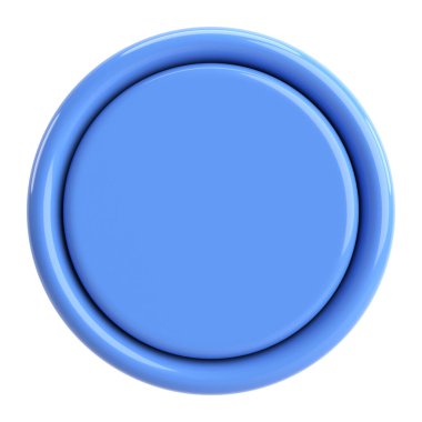 Üç boyutlu düğme. Boş tuş. 3B illüstrasyon.