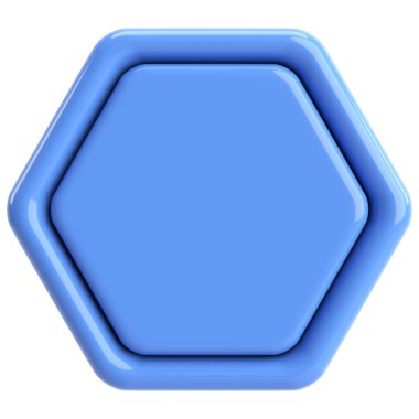 Üç boyutlu düğme. Boş tuş. 3B illüstrasyon.