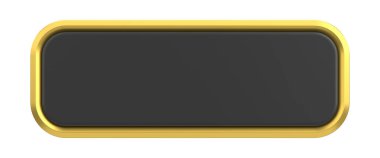 Lüks düğmesi. Boş tuş. 3B illüstrasyon.