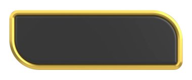 Lüks düğmesi. Boş tuş. 3B illüstrasyon.