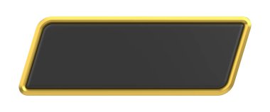 Lüks düğmesi. Boş tuş. 3B illüstrasyon.