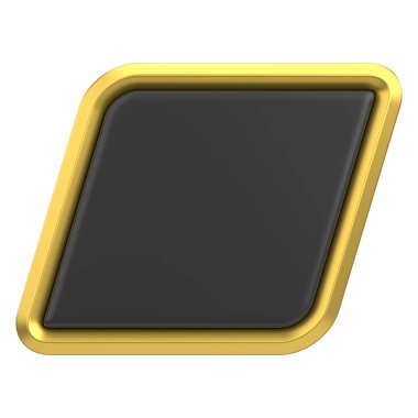 Lüks düğmesi. Boş tuş. 3B illüstrasyon.