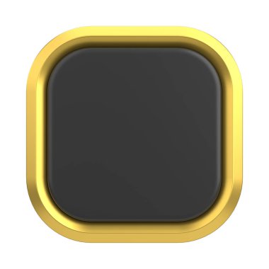 Lüks düğmesi. Boş tuş. 3B illüstrasyon.