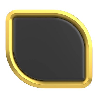 Lüks düğmesi. Boş tuş. 3B illüstrasyon.