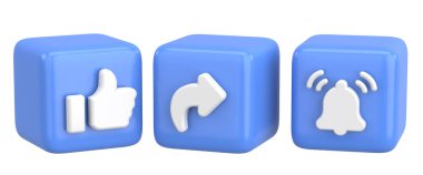 Ortak abonelik simgesi gibi. 3B illüstrasyon.