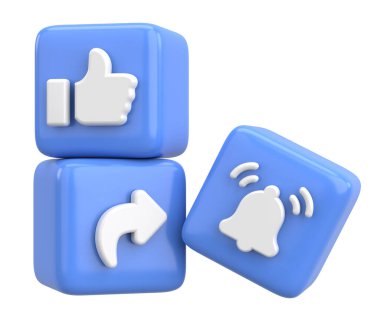 Ortak abonelik simgesi gibi. 3B illüstrasyon.