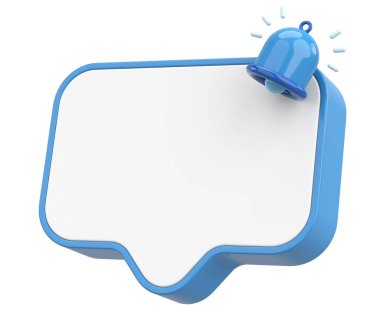 Üç boyutlu uyarı kutusu. 3B illüstrasyon.