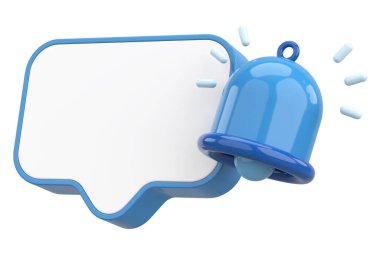 Üç boyutlu uyarı kutusu. 3B illüstrasyon.