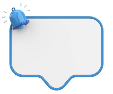 Üç boyutlu uyarı kutusu. 3B illüstrasyon.