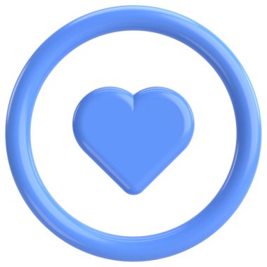 Düğme gibi. İkon gibi. 3B illüstrasyon.