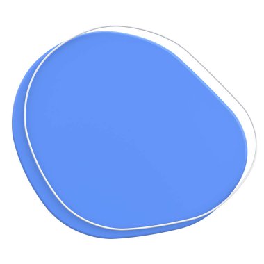 Üç boyutlu Blob. Soyut Metin Kutusu. 3B illüstrasyon.