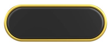 Lüks düğmesi. Boş tuş. 3B illüstrasyon.