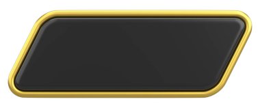 Lüks düğmesi. Boş tuş. 3B illüstrasyon.