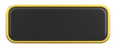 Lüks düğmesi. Boş tuş. 3B illüstrasyon.