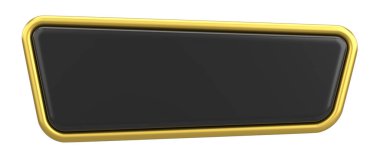 Lüks düğmesi. Boş tuş. 3B illüstrasyon.