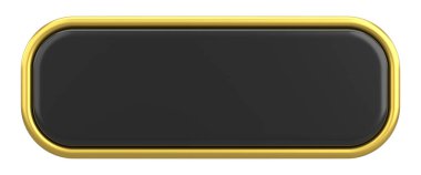 Lüks düğmesi. Boş tuş. 3B illüstrasyon.