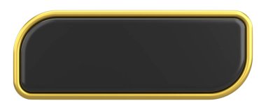 Lüks düğmesi. Boş tuş. 3B illüstrasyon.