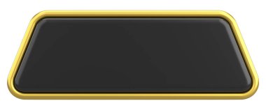 Lüks düğmesi. Boş tuş. 3B illüstrasyon.