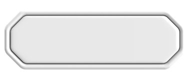 Üç boyutlu düğme. Boş tuş. 3B illüstrasyon.
