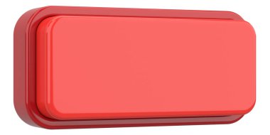 Üç boyutlu düğme. Boş tuş. 3B illüstrasyon.