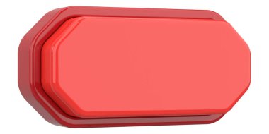 Üç boyutlu düğme. Boş tuş. 3B illüstrasyon.