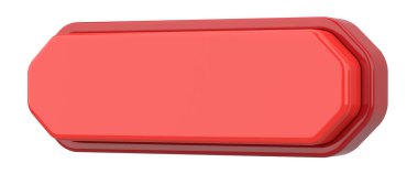 Üç boyutlu düğme. Boş tuş. 3B illüstrasyon.