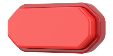 Üç boyutlu düğme. Boş tuş. 3B illüstrasyon.