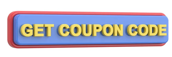 Get Coupon Code Button Illustration — Stock Photo, Image