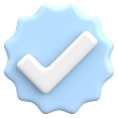 3 boyutlu onay kutusu. İşaretle. 3B illüstrasyon.