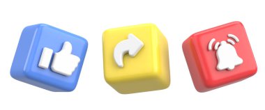 Ortak abonelik simgesi gibi. 3B illüstrasyon.