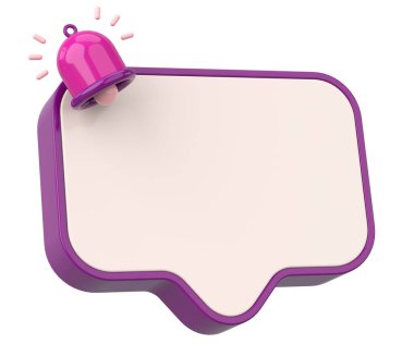 Üç boyutlu uyarı kutusu. 3B illüstrasyon.