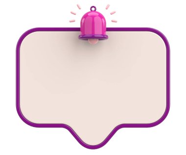 Üç boyutlu uyarı kutusu. 3B illüstrasyon.