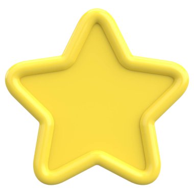 Yıldız Şekli Fiyat Etiketi. 3B illüstrasyon.