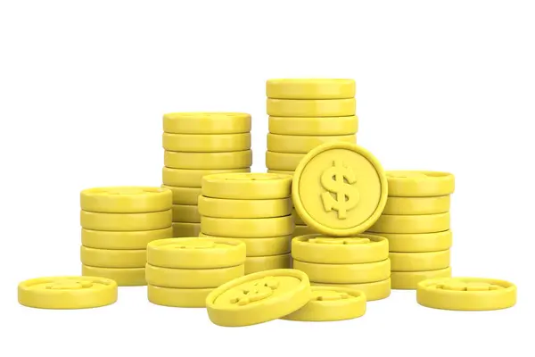 Dolarová Mince Peníze Ilustrace — Stock fotografie