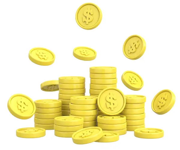 Dolarová Mince Peníze Ilustrace — Stock fotografie