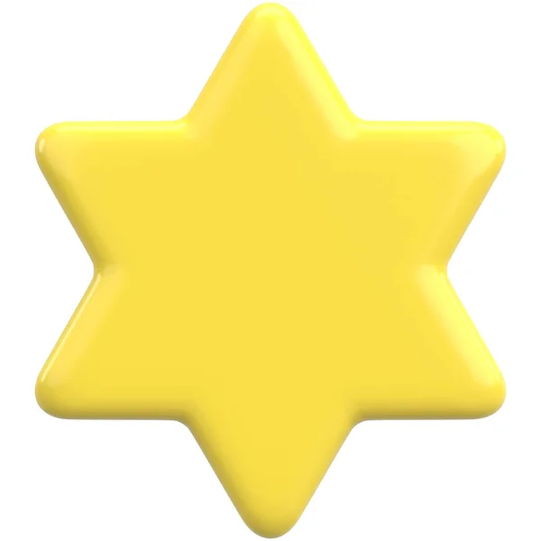 Boyutlu Yıldız Yıldız Şeklinde Illüstrasyon — Stok fotoğraf