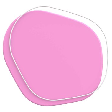 Üç boyutlu Blob. Soyut Metin Kutusu. 3B illüstrasyon.