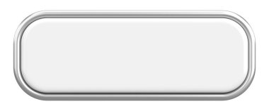 Üç boyutlu düğme. Boş tuş. 3B illüstrasyon.