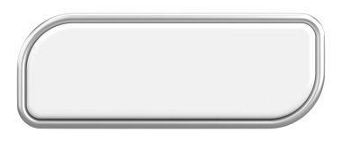 Üç boyutlu düğme. Boş tuş. 3B illüstrasyon.
