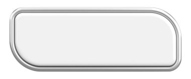 Üç boyutlu düğme. Boş tuş. 3B illüstrasyon.