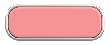 Üç boyutlu düğme. Boş tuş. 3B illüstrasyon.