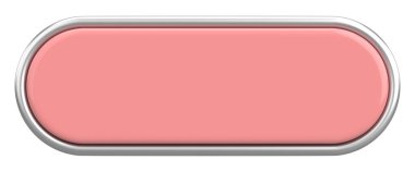 Üç boyutlu düğme. Boş tuş. 3B illüstrasyon.