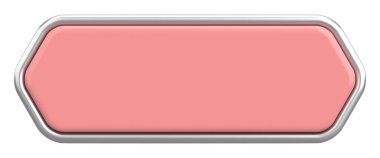 Üç boyutlu düğme. Boş tuş. 3B illüstrasyon.