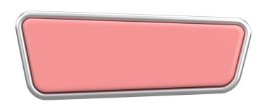 Üç boyutlu düğme. Boş tuş. 3B illüstrasyon.